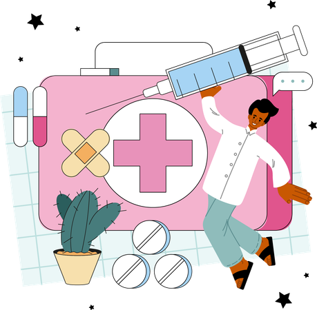 Medical kit  Illustration