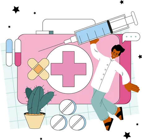 Medical kit  Illustration