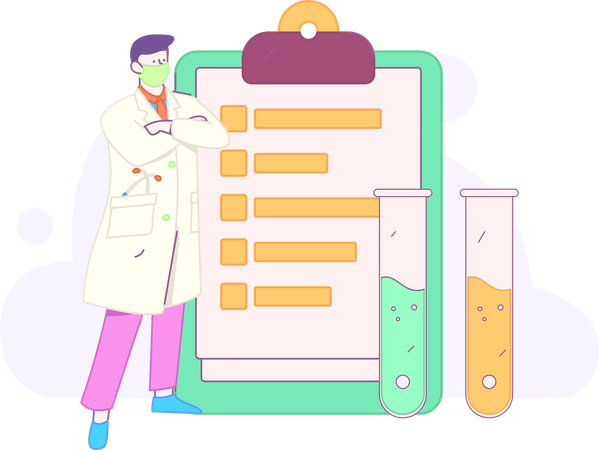 Medical Lab Analysis  Illustration