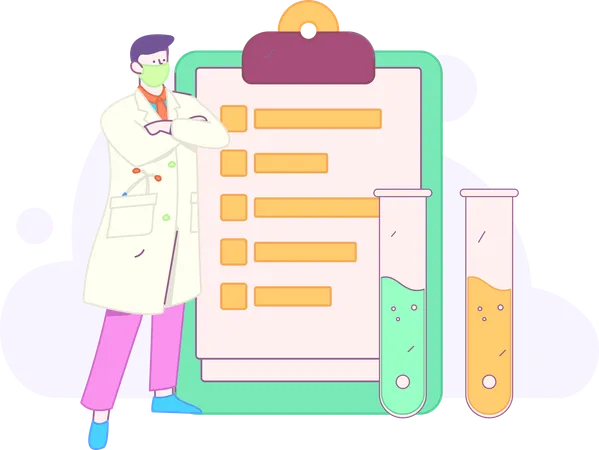 Medical Lab Analysis  Illustration