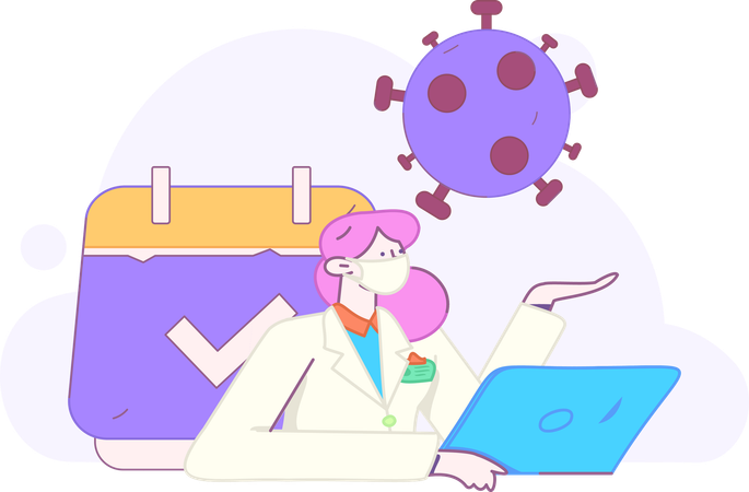 Medical Lab Experiment  Illustration