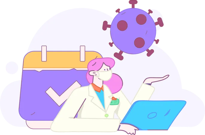 Medical Lab Experiment  Illustration