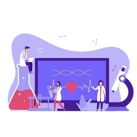 Medical laboratory research  Illustration