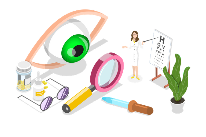 Medical Ophthalmology  Illustration