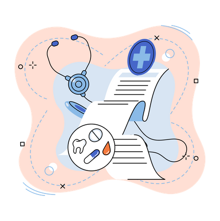 Medical patients report analysis  イラスト