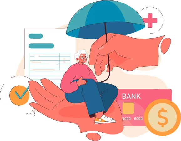 Medical payment via credit card  Illustration