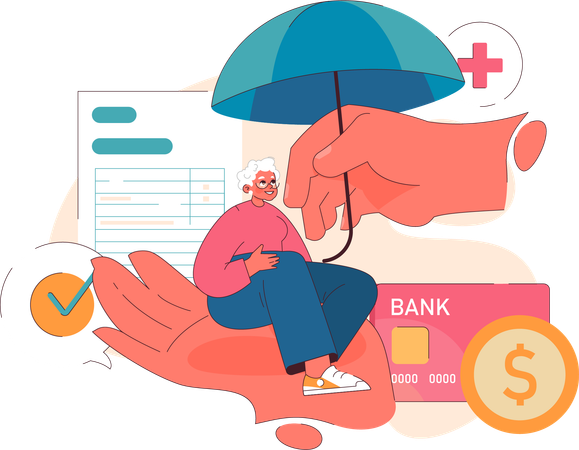 Medical payment via credit card  Illustration