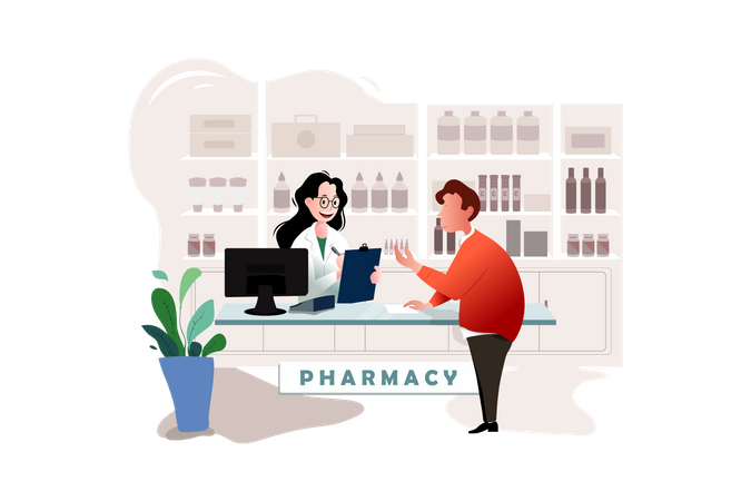 Medical pharmacy  Illustration