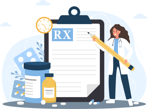 Medical prescription  Illustration