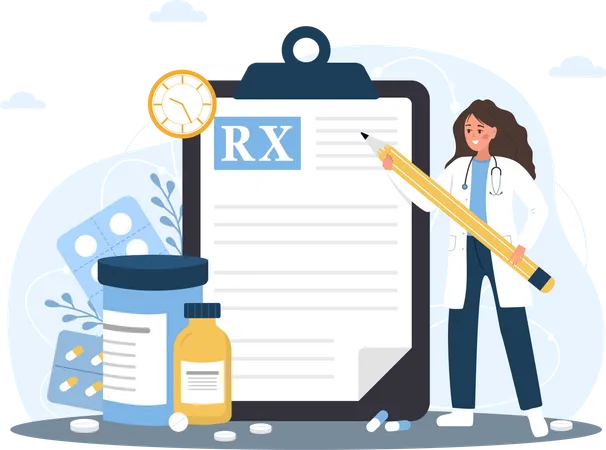 Medical prescription  Illustration