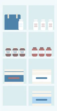 Medical products storage  Illustration