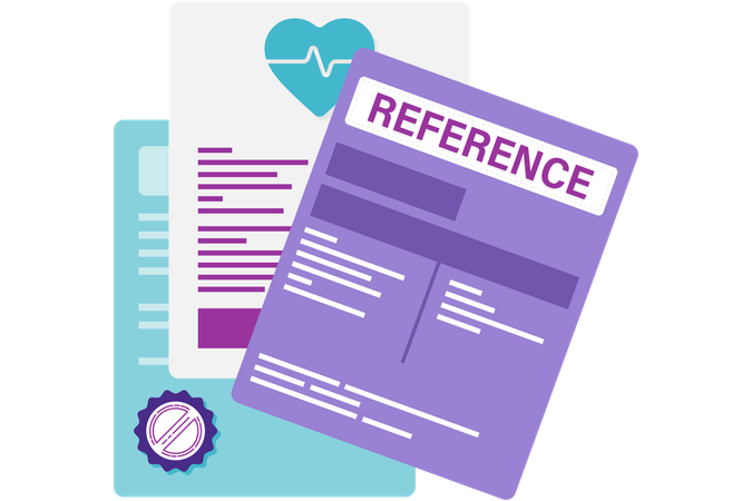 Medical referral letter  Illustration