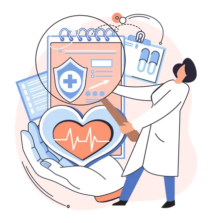 Medical report analysis  Illustration