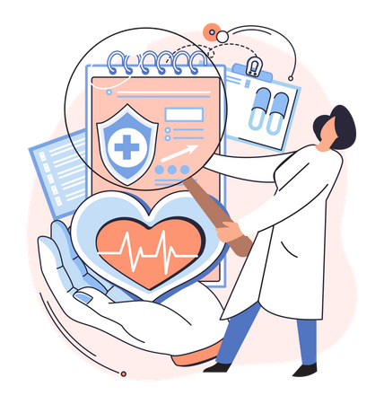 Medical report analysis  イラスト