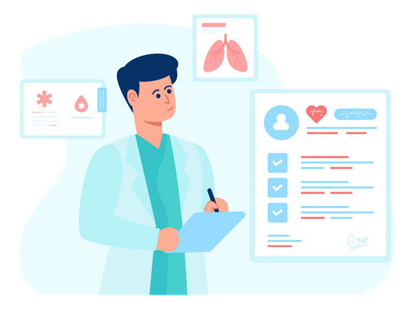 Medical Report  Illustration