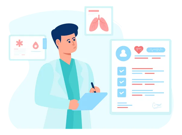 Medical Report  Illustration