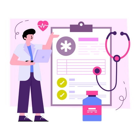 Medical Report  Illustration