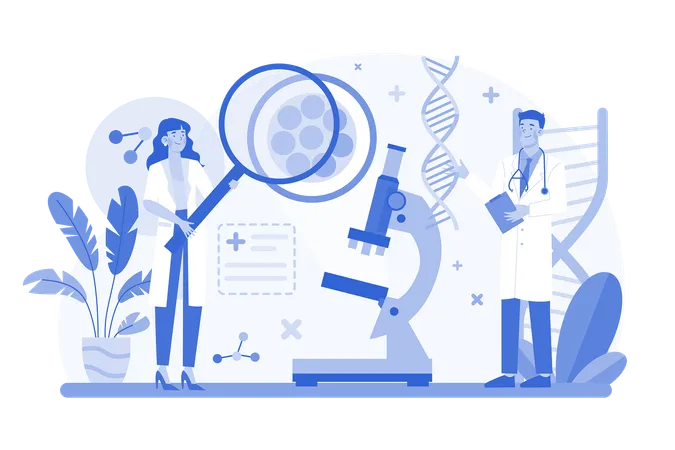 Medical Research Illustration Concept On A White Background Illustration