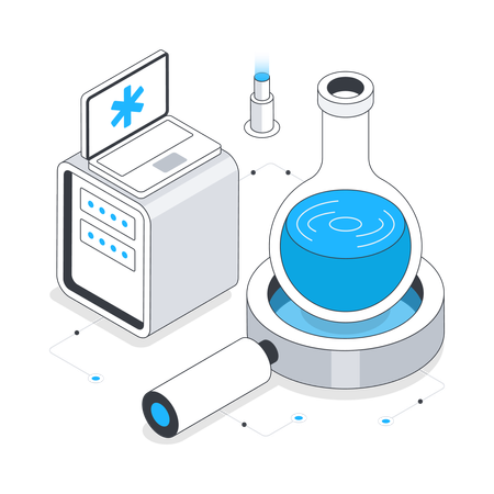 Medical Research and lab testing  Illustration