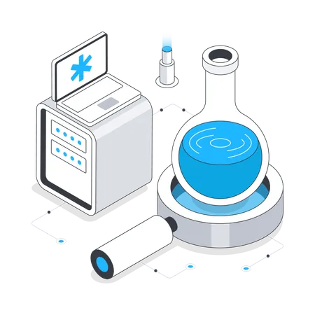 Medical Research and lab testing  Illustration