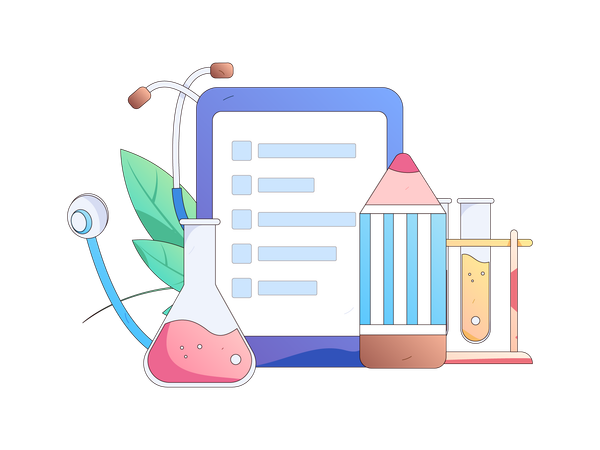 Medical research and Medical report  Illustration