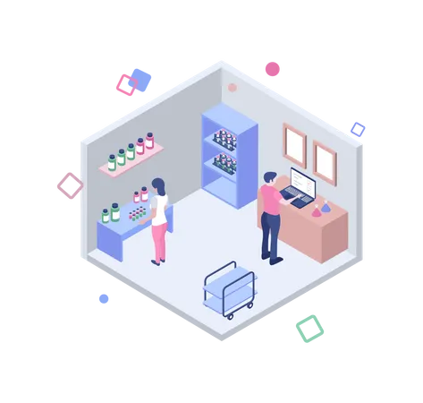 Medical sample laboratory  Illustration