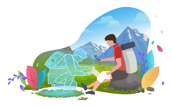 Medical service on camping site  Illustration