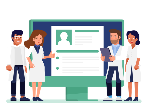 Medical staff hiring  Illustration