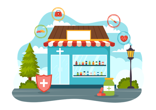 Medical Store  Illustration