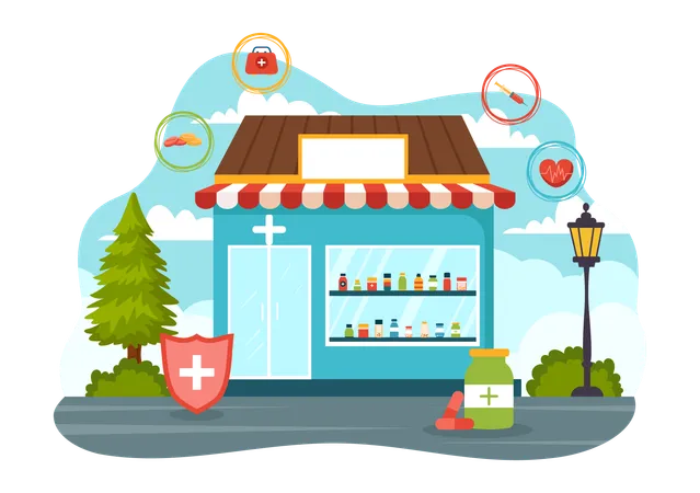 Medical Store  Illustration