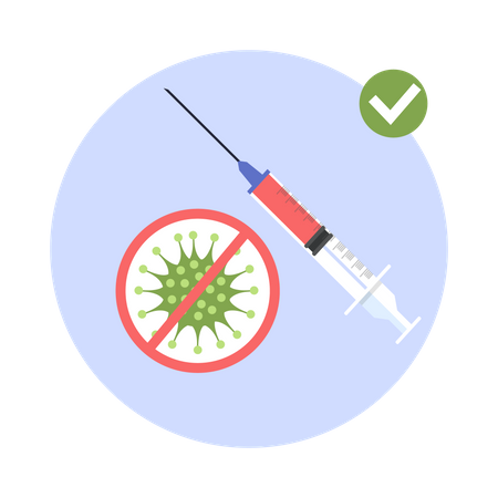 Medical syringe with needle Illustration