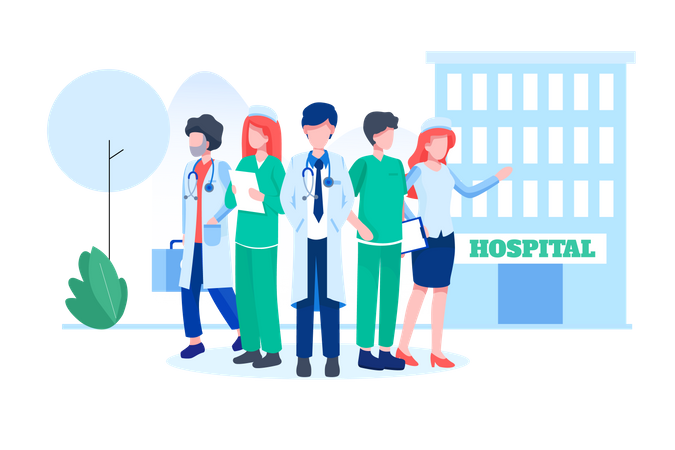 Medical team Illustration