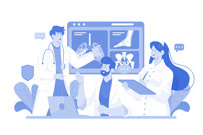 Medical Team Discussion  Illustration