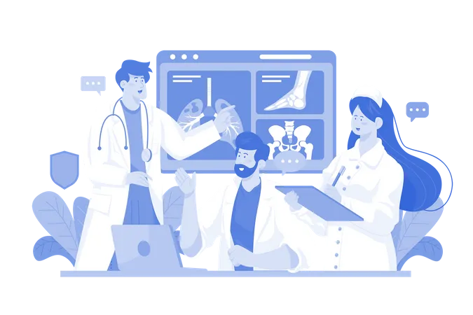 Medical Team Discussion  Illustration