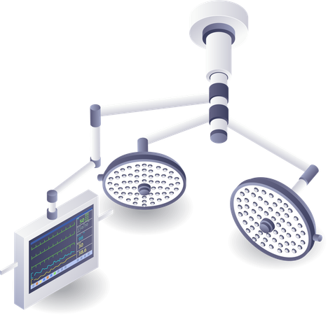 Medical tools surgical light  Illustration