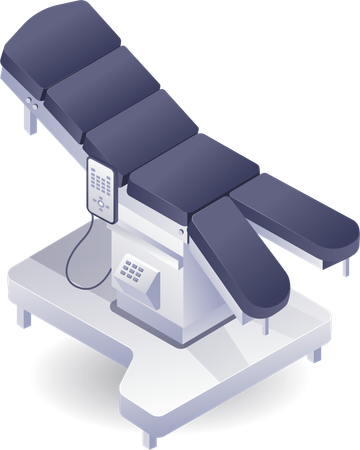 Medical tools surgical patient table  Illustration