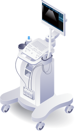 Medical tools ultrasound pregnancy patient  Illustration