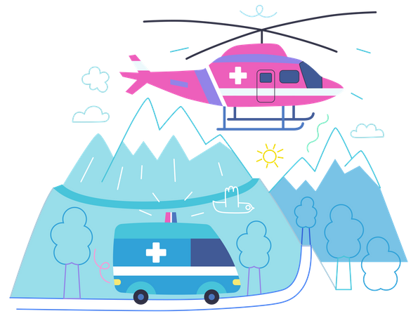 Medical transportation  Illustration