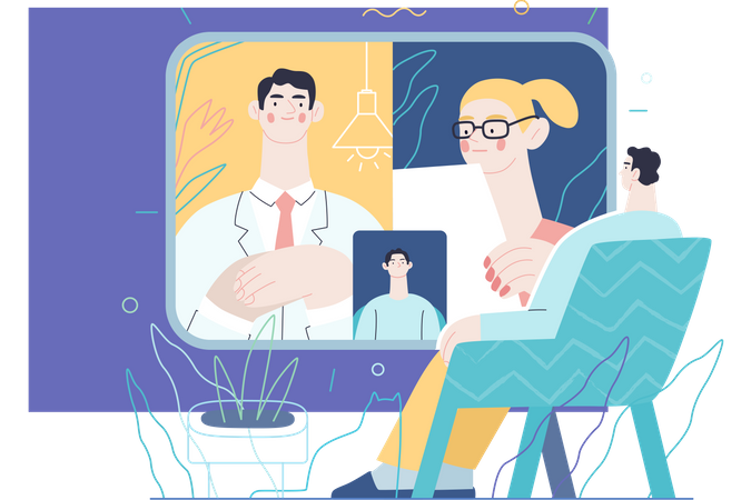 Medical video conference  Illustration