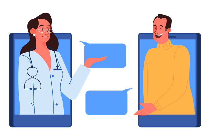 Medical video conference  Illustration