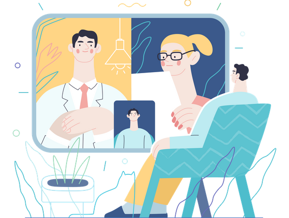 Medical video conference  Illustration