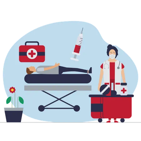 Medical ward Illustration