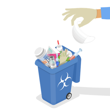 Medical Waste Disposal Illustration