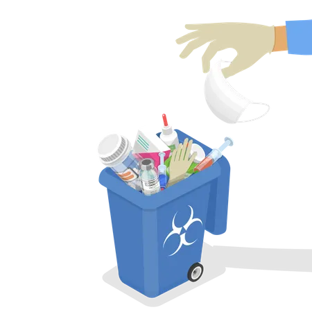 Medical Waste Disposal Illustration