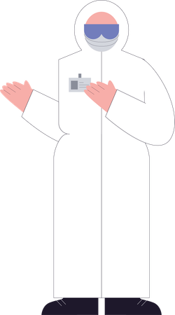 Medical worker in PPE  Illustration