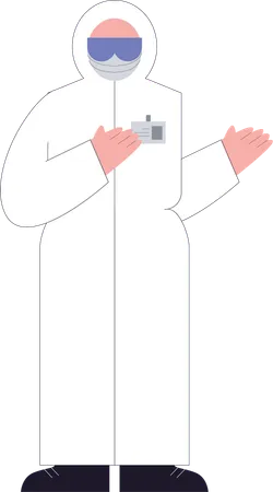 Medical worker in PPE  Illustration
