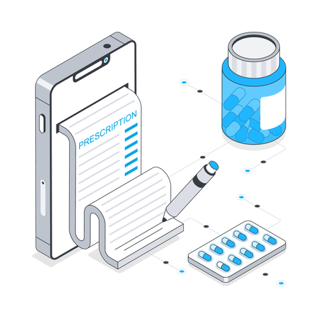 Prescription de médicaments  Illustration