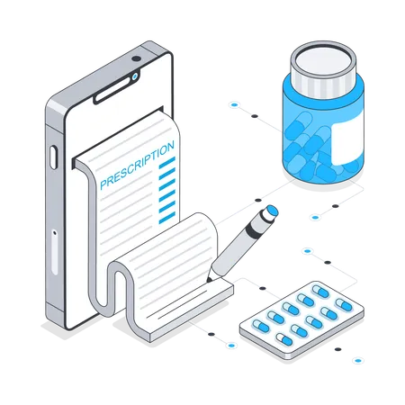 Prescription de médicaments  Illustration