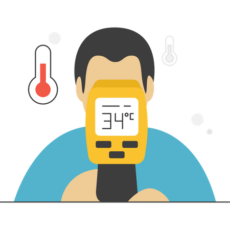 Medição de temperatura  Ilustração