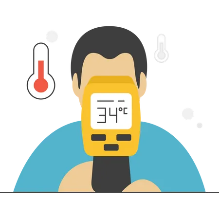 Medição de temperatura  Ilustração